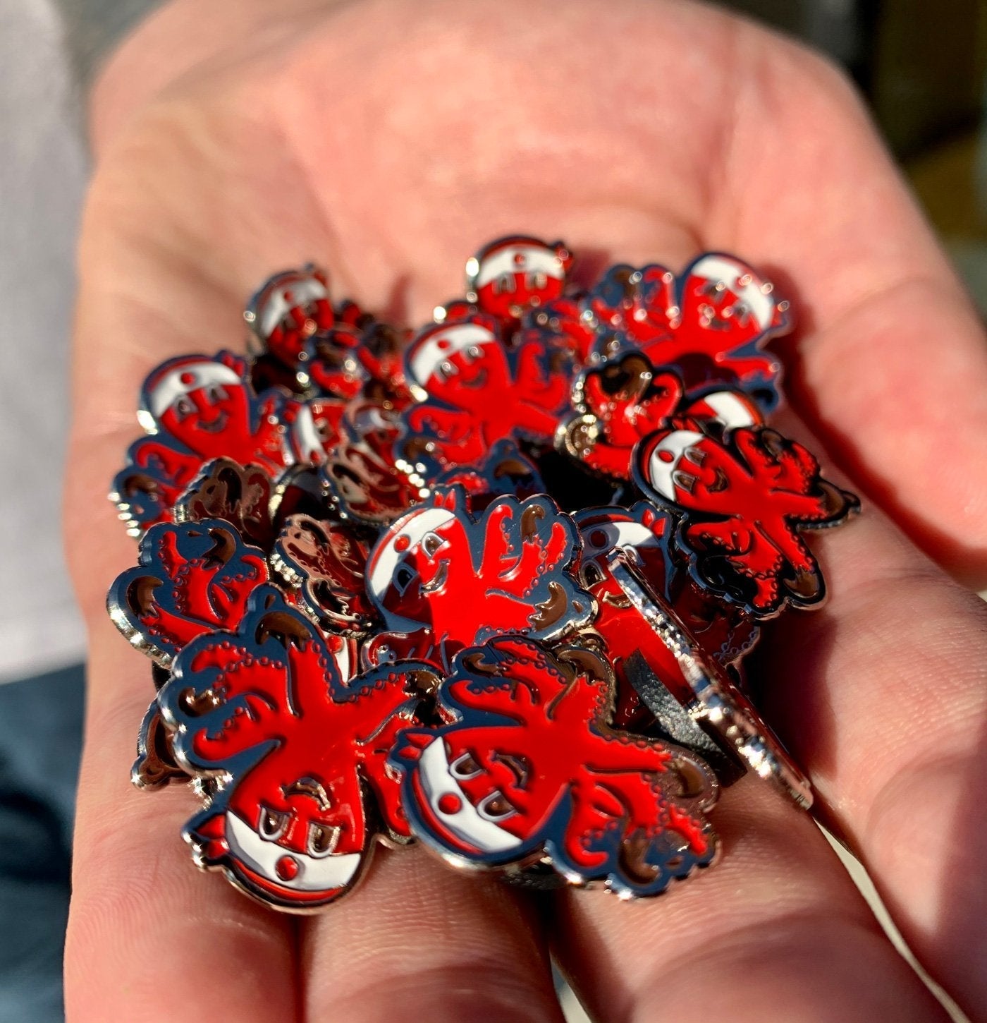 Red Octo Pin L1